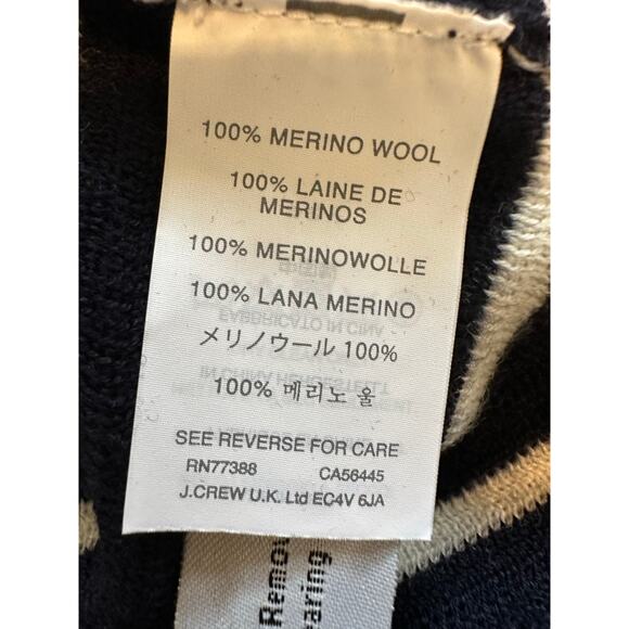 J.Crew Striped Merino Wool Sweater with Jewel Embellishment Size XS NWT - Picture 11 of 12